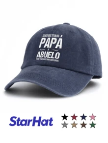 1pc Washed Spanish Letter Print Baseball Cap, Unisex, Classic Casual Retro Style, Soft Sweatband, Adjustable Size, Lightweight & Versatile, Suitable For Outdoor Sports, Daily Wear, Parties, Vacations, Beaches, And An Ideal Gift For Friends And Family. - Multicolor - View 12