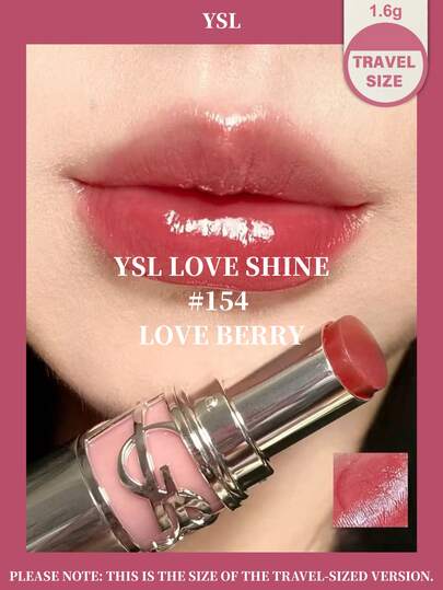  [Travel Size - #154 - 1.6g] YSL LOVEShine 154 - Love Berry 1.5g Lipstick