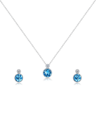 1 set Collier et boucles d'oreilles en argent sterling S925 avec cœur océanique et zirconium brillant. Parure de bijoux pour femmes, convient pour un port quotidien, décontracté, en voyage. Livré dans un élégant coffret cadeau, idéal pour les cadeaux, anniversaires, fêtes et occasions spéciales.