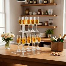 1 chiếc giá đựng ly cocktail sâm panh trong suốt bằng acrylic, giá trưng bày nhiều tầng cho tiệc cưới, tiệc sinh nhật. - trong suốt - Xem 5