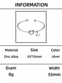 1条简约欧美风金属字母吊坠手链，适合女士日常佩戴。可能存在轻微色差，请以实物为准。材质为锌合金。请按照图片所示的保养说明进行维护，并避免接触水。 - 手鐲 - 查看 49