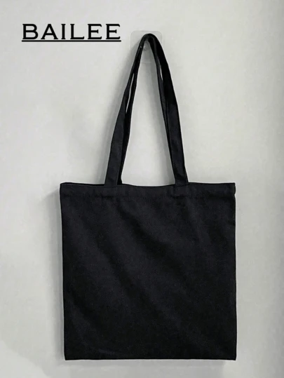 1 Set de Mochila/Bolso de Tela Negro y Multicolor con Parte Superior Abierta, unicolor, Ligero y Portátil, de Gran Capacidad, con Estilo Vintage, Bohemio, Occidental y Minimalista, Casual para Vacaciones, Playa y Deportes, Bolso Grande para Mujer, de Alta Capacidad y Portátil, Adecuado para Adolescentes, Mujeres, Estudiantes Universitarios, Perfecto para Oficina, Universidad, Escuela Secundaria y Preparatoria