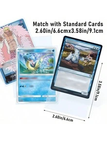 1000/600/500 张装蓝色反光卡套，适用于收藏游戏卡牌，顶部开口式卡套，适用于棒球卡、万智牌、体育卡等。 - 藍光卡膜 - 查看 4