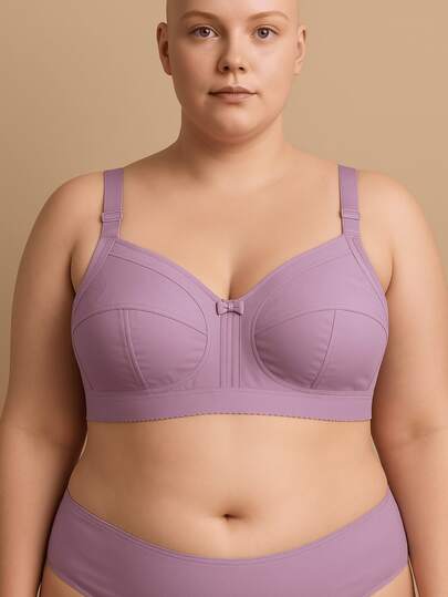 Kit 3 Sutiã Feminino Plus size Premium em Algodão Egípcio Reforçado Palas Largas Acolchoadas alças grossas
