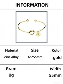 1条简约欧美风金属字母吊坠手链，适合女士日常佩戴。可能存在轻微色差，请以实物为准。材质为锌合金。请按照图片所示的保养说明进行维护，并避免接触水。 - 手鐲 - 查看 32