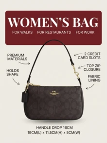 COACH Nolita 19 经典帆布单肩包 CW426 IMXAQ - 黑色 - 查看 5