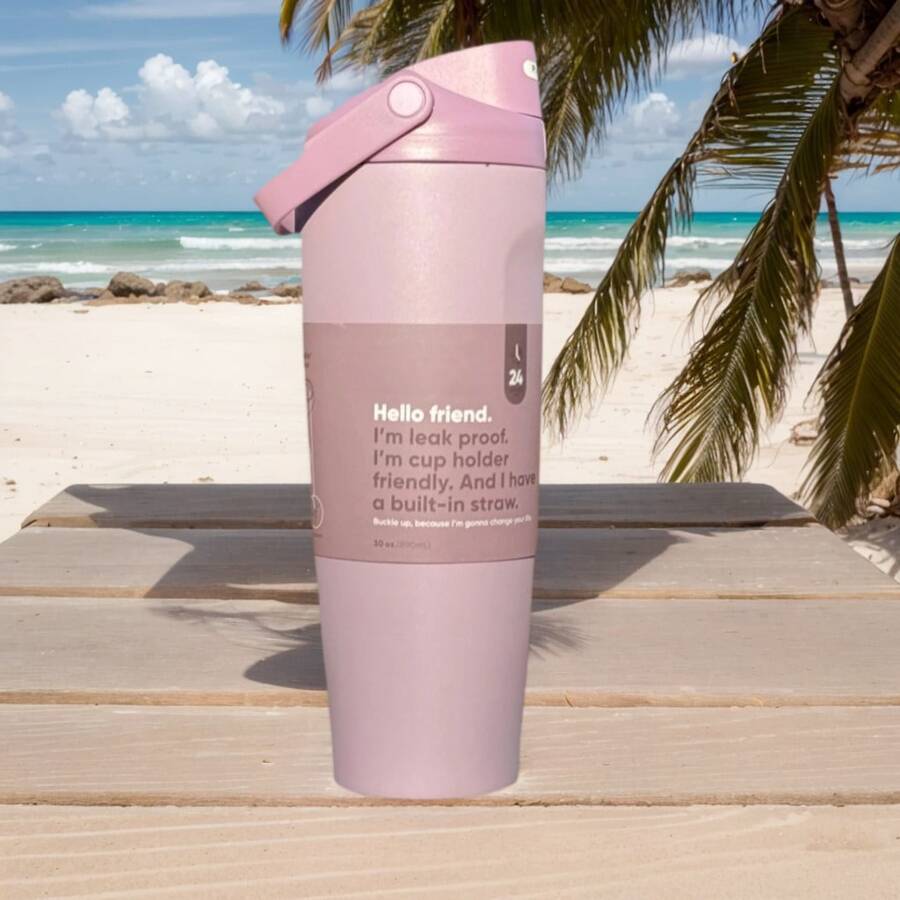 0wla'a 30oz Stainless Steel Water Bottle/Coffee Mug/Car Mug - Convenient And Portable Multi-Purpose Water Cup - Perfect For Cars, Homes, Work, And Travel, Suitable For Drinking Hot And Cold Beverages, Easy To Clean, Double-Mouth Bottle, Suitable For Home/Office/Gym. - 灰色 - 查看 1