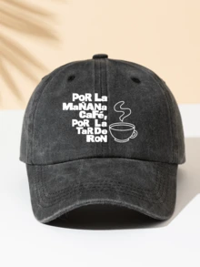1 chiếc Mũ lưỡi trai cổ điển in logo bia cổ điển, Mũ vành cong phong cách Hipster Hip-Hop, Mũ lưỡi trai chống nắng có thể điều chỉnh, Mũ lưỡi trai Unisex cho bố - Mũ đã rửa - Xem 13
