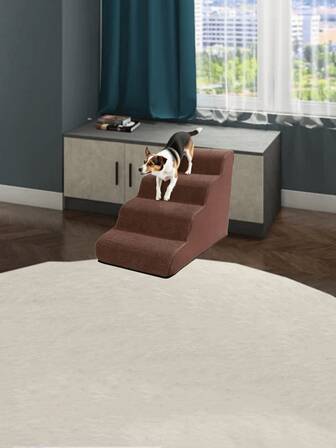 1 pieza Escaleras pequeñas para perro, Escaleras de 2/3/4/5 escalones para cama alta y sofá, Escalones para mascotas pequeñas perros y gatos, Escalones para perros antideslizantes y estables para interiores, Rampa de entrenamiento para perros para proteger la columna y las articulaciones