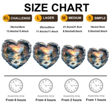 1件路易斯湖木制拼图，不对称动物造型木制拼图玩具，独特派对游戏礼物，装饰艺术拼图，桌面魔法拼图，创意儿童益智拼图，节日礼物，成人木制拼图，圣诞礼物，新年礼物，生日礼物（2D拼图） - 彩色 - 查看 4