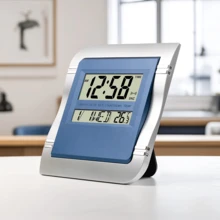 Reloj digital, reloj multifuncional, reloj digital de pared, reloj digital de mesa. Ideal para decorar la sala de estar, con funciones de temperatura/horario de verano/atenuación automática/humedad/alarma: formato de 12/24 horas, funcionamiento silencioso, apto para todos los usuarios, funciona con pilas. Perfecto como regalo de cumpleaños, regalo de graduación, decoración de pared para el dormitorio, decoración para la residencia de estudiantes, regalo de vuelta al cole, decoración para la escuela, regalo sorpresa, decoración para el hogar, accesorio de estudio y mucho más. - Negro - Ver 4