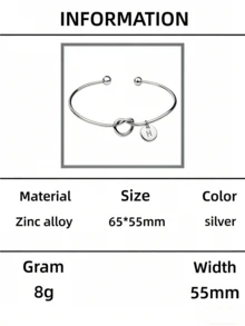 1条简约欧美风金属字母吊坠手链，适合女士日常佩戴。可能存在轻微色差，请以实物为准。材质为锌合金。请按照图片所示的保养说明进行维护，并避免接触水。 - 手鐲 - 查看 57