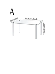 Soporte de exhibición rectangular de acrílico, estantería de almacenamiento de acrílico, soporte de exhibición de postres transparente de 4 patas, se puede usar como soporte de exhibición de figuras, adecuado para decoración, colecciones, modelos, etc. - Multicolor - Ver 12
