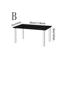 Soporte de exhibición rectangular de acrílico, estantería de almacenamiento de acrílico, soporte de exhibición de postres transparente de 4 patas, se puede usar como soporte de exhibición de figuras, adecuado para decoración, colecciones, modelos, etc. - Multicolor - Ver 11