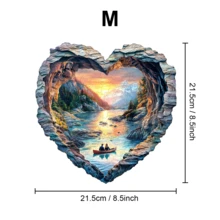 1件路易斯湖木制拼图，不对称动物造型木制拼图玩具，独特派对游戏礼物，装饰艺术拼图，桌面魔法拼图，创意儿童益智拼图，节日礼物，成人木制拼图，圣诞礼物，新年礼物，生日礼物（2D拼图） - 彩色 - 查看 9