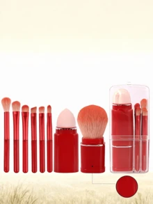 Mini Makeup Brush Set, Travel Size Small Brush Set With Storage Box, Suitable For Women Daily Makeup Tools - Multicolor - View 8