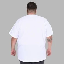 camiseta plus size Cristã Ele vive streetwear gospel conferencia - Branco - Visão 2