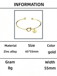 1条简约欧美风金属字母吊坠手链，适合女士日常佩戴。可能存在轻微色差，请以实物为准。材质为锌合金。请按照图片所示的保养说明进行维护，并避免接触水。 - 手鐲 - 查看 29