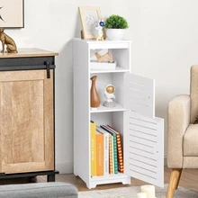 1pc Bathroom Slim Storage Cabinet, Freestanding Narrow Organizer Rack, Medicine Cabinet, Toilet Storage Shelf, Multi-Tier Bathroom Organizer - one-size - View 2