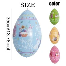 Inflatable Easter Eggs, Outdoor Inflatable PVC Easter Eggs, Suitable For Outdoor Inflatable Decoration, Indoor Holiday Atmosphere Arrangement - Multicolor - View 4