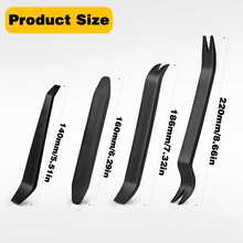 4 PCS Auto Trim Removal Tool Kit No-Scratch Tool Kit For Car Audio Dash Window Molding (Black) - Black - View 2