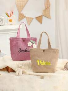 Personalized Name Tote Handbag: Custom Children's Gift,Custom Name Tote Handbag,Baby Shower Gifts, Children's Name Handbags - Multicolor - View 6