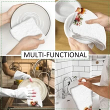 2/4 Pcs Heart Pattern Dish Towels, Super Absorbent Microfiber Modern Dish Cloths, Cooking & Baking Tea Towels, Washcloths, Hand Towels, Highly Soft & Absorbent, Kitchen Decor, Gifts For Neighbors, Moms, Birthdays, Housewarming For Friends, Kitchen Essentials, Daily Necessities - Multicolor - View 10