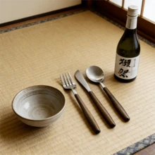 Luxury Wooden-Handled Metal Cutlery Set (3 Pieces) - Multicolor - View 9