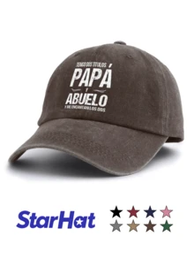 1pc Washed Spanish Letter Print Baseball Cap, Unisex, Classic Casual Retro Style, Soft Sweatband, Adjustable Size, Lightweight & Versatile, Suitable For Outdoor Sports, Daily Wear, Parties, Vacations, Beaches, And An Ideal Gift For Friends And Family. - Multicolor - View 5