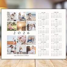 Editable 2026 Photo Calendar Template, Personalized Family Photo Calendar, Custom Photo Gift, Wall Calendar, Printable Canva Template - 1pc Figure 1 - View 3