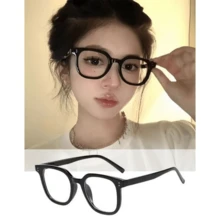 Black-Framed Glasses - Korean Style For Women - Beauty Tool For Flawless Appearance - Slimming Effect On A Round Face - Large-Framed Eye Frame Eyeglass Frame - Multicolor - View 10