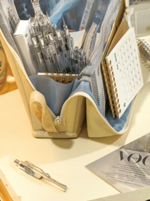 Large Capacity Multifunctional Makeup Bag, Can Be Placed Upright, High Cost-Effective Storage Bag, Compartmentalized And Layered Design, Portable Multifunctional Toiletry Bag, Large Capacity High-Quality Washable Pencil Case, With Multiple Compartments And Mesh Pockets. - Multicolor - View 7