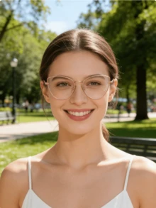 女士金色金属猫眼眼镜，新款弹簧铰链光学镜架，欧美风格钛合金处方眼镜