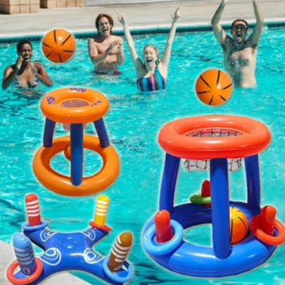 [ Hot Selling And Explosive ] Inflatable Water Basketball Hoop, Outdoor Swimming Pool, Beach, Courtyard Game, Fast Inflation, Fun And Convenient