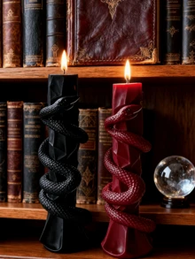 3D蛇形香氛蜡烛，手工天然大豆蜡，哥特风格装饰，创意香氛蜡烛，适用于家居装饰、房间布置、酒店装饰，是情人节、圣诞节、生日送给朋友、家人、伴侣和女性的理想礼物。 - 彩色 - 查看 8