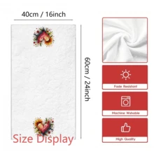 2/4 Pcs Heart Pattern Dish Towels, Super Absorbent Microfiber Modern Dish Cloths, Cooking & Baking Tea Towels, Washcloths, Hand Towels, Highly Soft & Absorbent, Kitchen Decor, Gifts For Neighbors, Moms, Birthdays, Housewarming For Friends, Kitchen Essentials, Daily Necessities - Multicolor - View 11