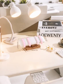 Support de bracelet de montre couleur noyer, support décoratif pour perles, organisateur de rangement de bijoux, support de bureau - Multicolore - Voir 12