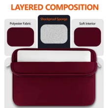 Laptop Sleeve Laptop Case With Front Pocket, Laptop Protective Sleeve Fits 11", 13-14", 15-16" Laptops, Laptop Bag For MacBook M4/M3/M2/M1 PC Laptop Laptop Chromebook - Red - View 3