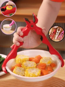 3-In-1 Upgraded Heat Resistant Mat Clip, Anti-Scald Bowl Clip, Multi-Function Heat Insulation Mat Clip, Bowl Clip Tong, Bottle Opener, Can Opener - Multicolor - View 4