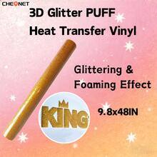 Pegatinas de vinilo con brillo 3D blanco CHEONET - Multicolor, adecuadas para camisetas DIY, bolsas, decoraciones navideñas, suministros para bodas DIY, vinilo de transferencia térmica para todas las máquinas de corte, fácil de cortar - Multicolor - Ver 69