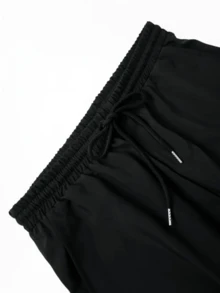Men's Autumn And Winter Set, "Faith"-Themed Gradient Decoration, Black-White Minimalist Fashion Style, Comfortable And Neat, Suitable For Daily Leisure And Mature-Casual Outfits - 黑色 - 查看 4