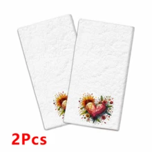 2/4 Pcs Heart Pattern Dish Towels, Super Absorbent Microfiber Modern Dish Cloths, Cooking & Baking Tea Towels, Washcloths, Hand Towels, Highly Soft & Absorbent, Kitchen Decor, Gifts For Neighbors, Moms, Birthdays, Housewarming For Friends, Kitchen Essentials, Daily Necessities - Multicolor - View 13
