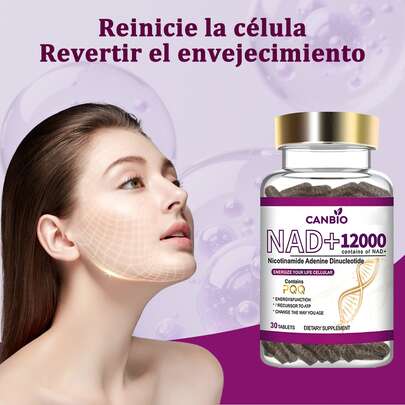 999 NAD+ Resveratrol 30 Tabletas, Suplemento Avanzado con Nicotinamida Adenina Dinucleótido, Energía Celular, Reparación de NAD y Envejecimiento Saludable | Apoyo para Hombres y Mujeres, Vitalidad y Longevidad