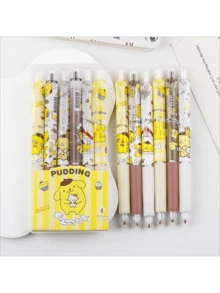 6支装三丽鸥0.55mm圆珠笔芯，Hello Kitty、Kuromi、Melody卡通图案，速干圆珠笔，学习文具，儿童礼物/圆珠笔，学习用品，动漫卡通文具