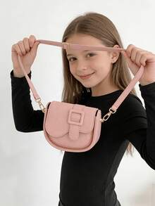 儿童斜挎包，时尚迷你包，PU皮革材质，新款小女孩单肩包，节日礼物，白色、黑色、玫瑰红、紫色、粉色 - 彩色 - 查看 5