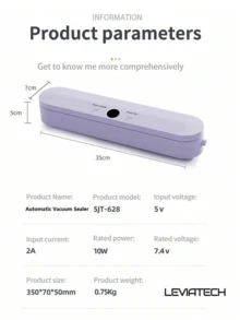 RAF Upgraded Smart LED Display Sealer, USB Charging, Lithium-Ion Battery, Food Freshness Kitchen Organizer | Modern Kitchen Accessories | USB Rechargeable Device, Vacuum Sealing