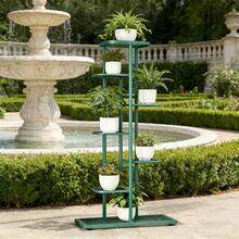 7/6/5/4 Tier Plant Stand - Home Garden Decor & Plant Storage Rack - Creative Pot Organizer Stunning Design, Perfect For Indoor/Outdoor Decor Space-Saving Indoor/Outdoor Plant Stand - 七層青色 - 查看 10