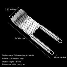 5 Wheel Dough Cutter, Spaghetti And Noodle Slicer, Pastry Cutter Set, Multiple Pasta Roller Cutter Tools, Baking Roller Adjustable Pizza Knife Slicer, Splitter With Handle - Bạc - Xem 2