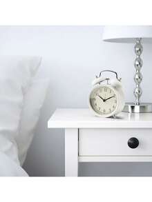 IKEA DEKAD Desk Clock: Dual Alarm Clock With Memory Function For Multiple Time Periods, Creative Luminous Display, Non-Slip Silicone Base To Prevent Tipping, Silent Design, Suitable For Dormitories, Bedrooms, And Studies. White. - White 705.404.77 - View 2