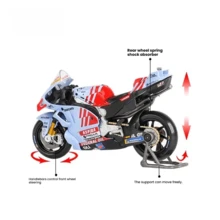 Burago Modelo de juguete de motocicleta a escala 1:18, figura de aleación de simulación de la motocicleta genuina del equipo Grasser 93# Márquez, regalo para niños - 1:18 Equipo Gresney 2024 #93 Márquez - Ver 3